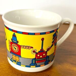 Vintage Robot Childrens Mug Silvestri by Charles Berry Ceramic EUC